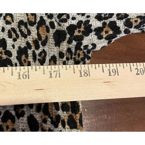 Zara‎ Trafaluc Size Large Leopard Print Long Sleeve Tunic Shift Dress Party - Picture 7 of 8